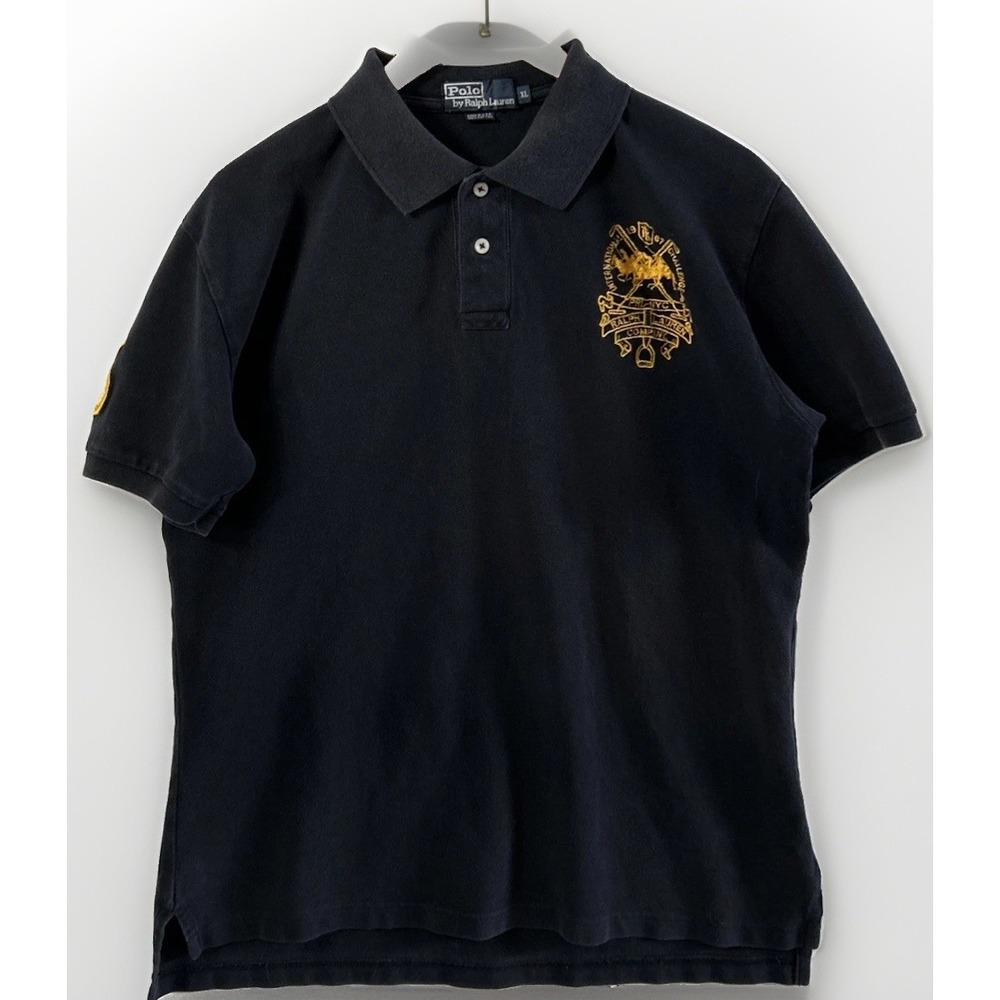 Mens Vintage Polo Ralph Lauren Stampede International Challenge Polo USA L/XL - Picture 3 of 6